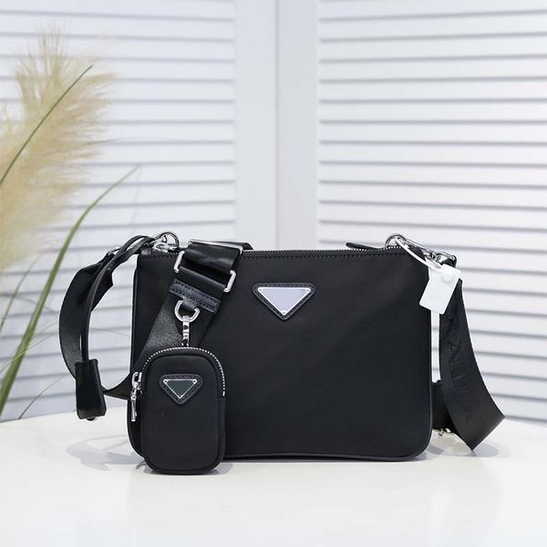 

messenger shoulder bag nylon bags handbag women coin purse plain zipper embroidered detachable wide shoulder strap internal letter quality