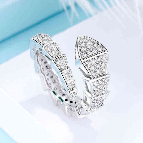 

tiktok japanese korean european band rings american lovers'men's and women's ring single diamond double row diamond h4xt, Silver