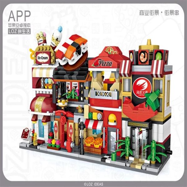 

loz diamond mini particle puzzle assembled building block toys street view 308p