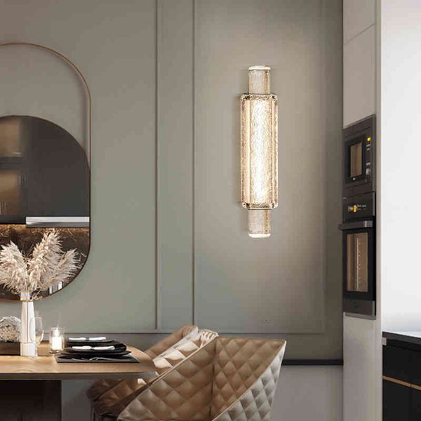 

pendant lamps light luxury crystal living room background wall lamp el stair aisle designer sample bedroom bedside