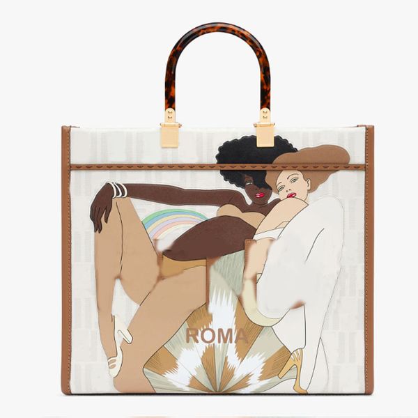 

tote shopping bag sunshine women handbag baguette crossbody bags amber handle canvas classic letter print fashion letters gold metal high qu