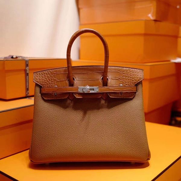 

vip high-end full handmade private customization luxury designer tote handbag bag authentic quality hand made togo epsom leather import
