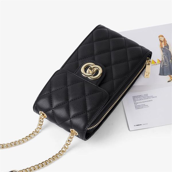 

high end brand hanging bag womens mini shoulder bag fashion mobile phone bag womens purse messenger make-up302n, Brown;gray