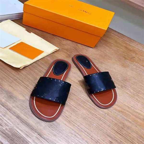 

luxury fashion casual summer louiseity men women sandals slippers multicolor viutonity platform wedge heels letters e-23, Black