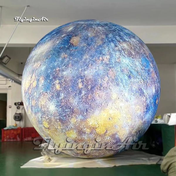 Iluminação personalizada Balão inflável Balão enorme explosão de ar led Planet Ball para palco de concertos e decoração de festa de clube