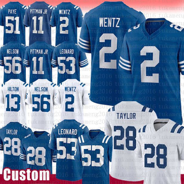 

carson wentz jonathan taylor football jersey darius leonard michael pittman jr. philip rivers quenton nelson paye peyton manning kwity paye, Black
