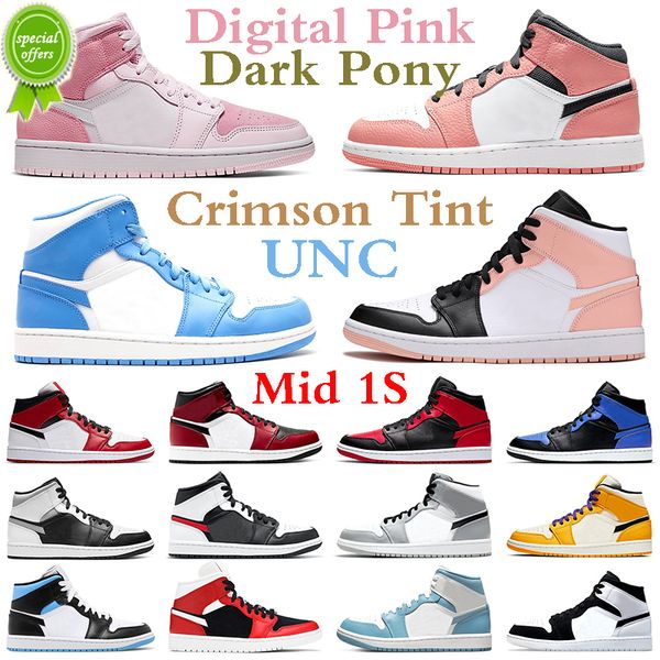 

2023 jumpman 1 mid basketball shoes 1s men women chicago black toe bred hyper royal digital pink quartz diamond unc south beach crimson tint