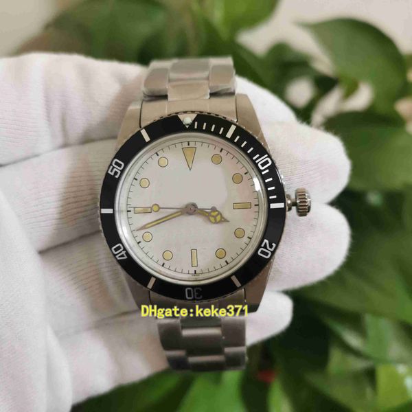

excellent quality men watches vintage 40mm 1961 stainless steel 5512 5513 white dial asia 2813 movement mechanical automatic mens watch men&, Slivery;brown