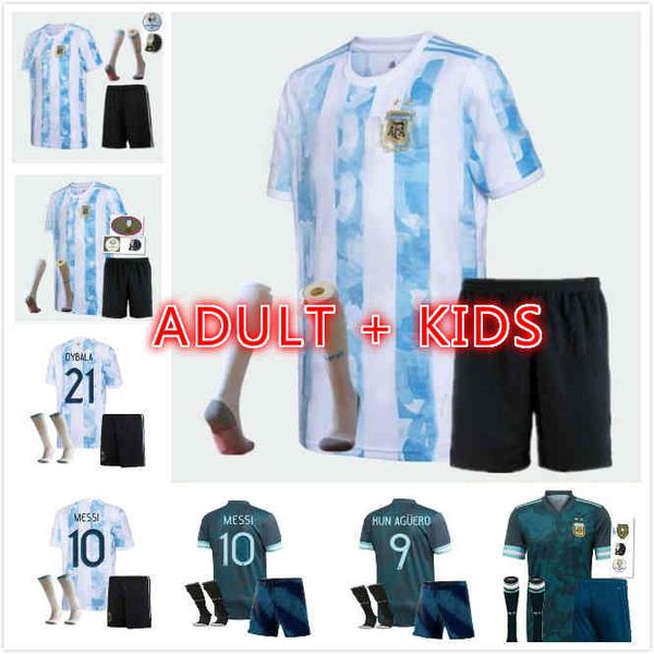 

argentina soccer jerseys 2021 2022 kun aguero lo celso martinez tagliafico 20 21 dybala men kids football kit shirt set uniforms socks, Gray