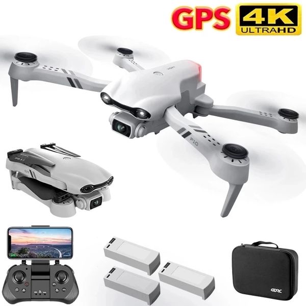 Doppia fotocamera 4K HD con GPS 5G WIFI Grandangolo FPV Trasmissione in tempo reale Rc Distanza 2 km Drone F10 professionale