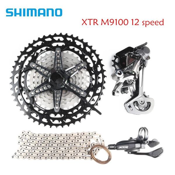 Велосипедные переводы M9100 GroupSet 12 Speed ​​Bicycle MTB Shifter Задний переключатель кассета Kitbike Derailleursbike