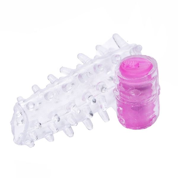 Brinquedos de brinquedo sexual massager massageador de brinquedos p￪nis de p￪nis de borracha casais de borracha brinquedos de cristal anel de cristal estimula￧￣o vibrando o dedo t7t3 9bk5
