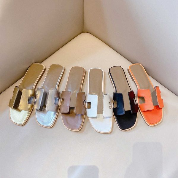 

2021 beach slippers classic flat woman summer lady cartoon head leather l bath fashion women shoes large size 35-42, Black