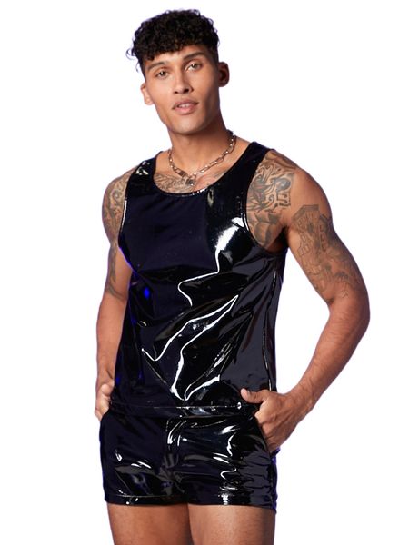 

men pu leather tank h5gz#, White;black