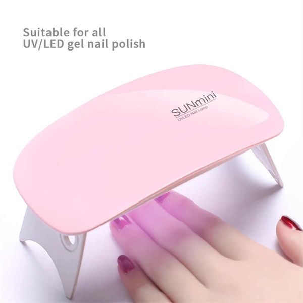 

home nail lamp 6w mini fingernail dryer white pink uv led lamp portable usb interface very convenient for homeuse