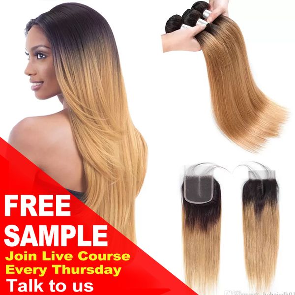 

click to apply sample this item and all items in this store 66-raw indian hair 3 bundles with closure 1b 27 ombre blonde straight 100% human