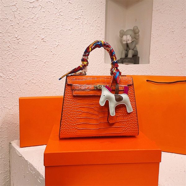

luxury designer kellies bag second generation crocodile shoulder real leather lady classic