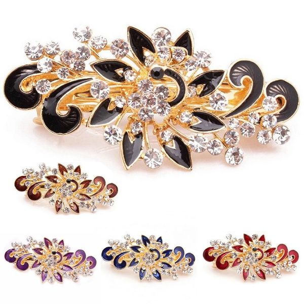 

hair accessories tools peacock hairpin women girl cute shinning crystal rhinestones hair clip wholesale