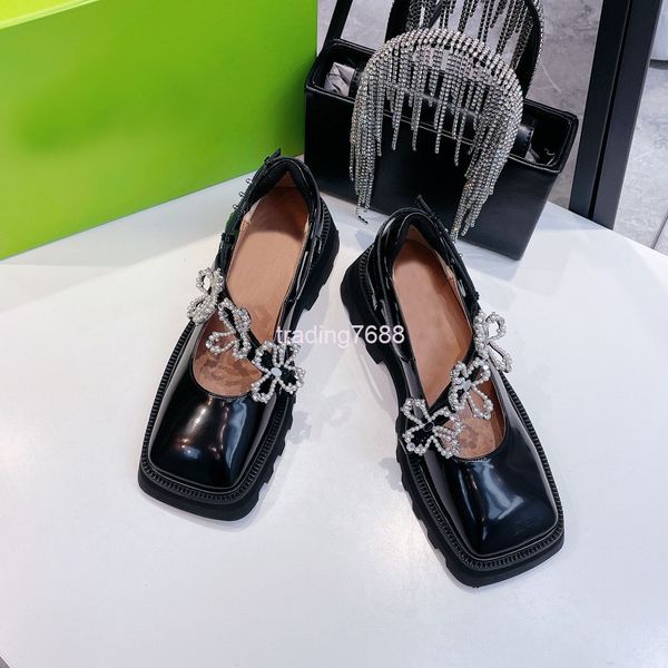 

dress shoes spring and summer pearl flower mary jane women's shoes surpass the trend of same square toe slope heel thick soled, Black
