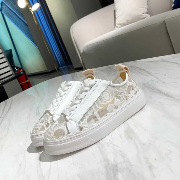

designer women casual shoes chaussures lady nude lace mesh shoe technical leathers woman casuals bee luxurys trainers, Black