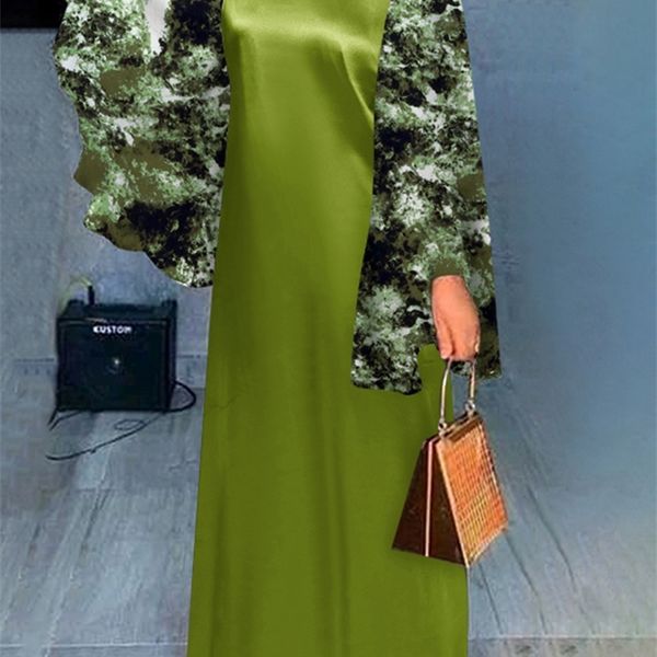 

vonda summer long maxi dress women o neck flare sleeve printed pleated vestido vintage robe loose oversize beach sundress 220815, Black;gray