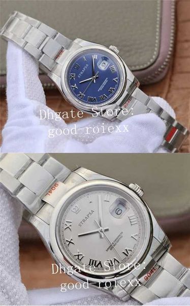 

men's 36mm roman dial eta 2836 automatic movement watch men gm factory 904l steel solid band smooth bezel perpetual 116200 sapphire wat, Slivery;brown