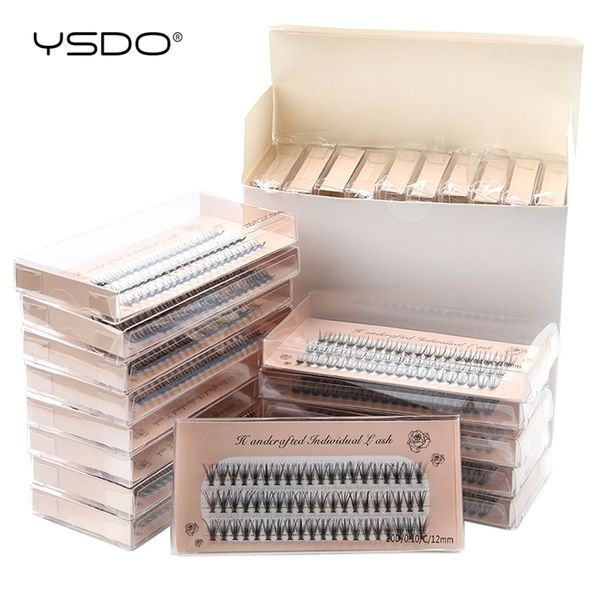 YSDO Estensione ciglia all'ingrosso 1020304050 Scatole Trucco individuale C Curl Ciglia finte in massa 20D Cluster Lashes 220607