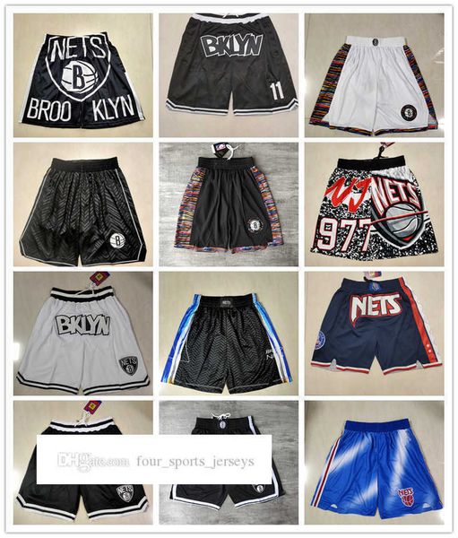 

brooklyn''nets''men throwback basketball shorts pocket, Black