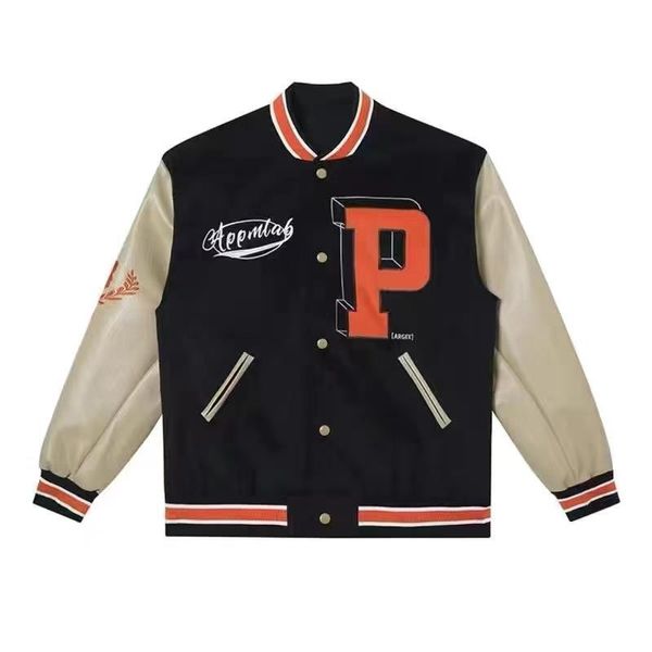 Мужские куртки Spring Streetwear Varsity Jacket Men Letter Embroidery Vintage Bomber Jacket Couple Hip Hop Fashion Loose Baseball Coats Outwea