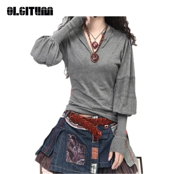 

fashion arrival cashmere winter vneck lantern sweater pullovers long sleeve sw326 y200720, White;black