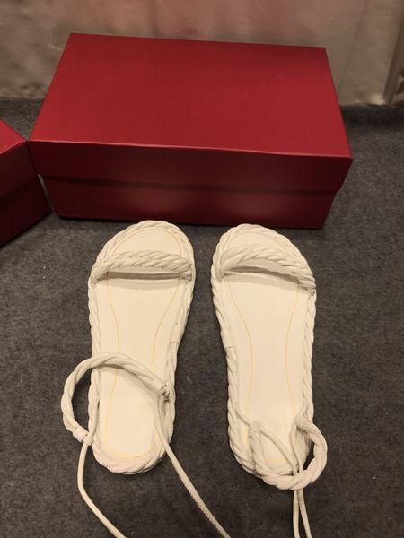 

new brand sandal hemp rope belt design ladies solid color high heels, Black