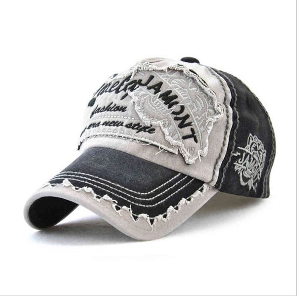 

tiger head sun hat women's embroidered baseball hat men's outdoor leisure cap, Blue;gray