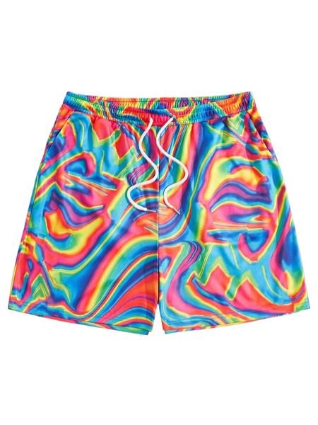 

romwe guys graphic shorts k5n9#, White;black