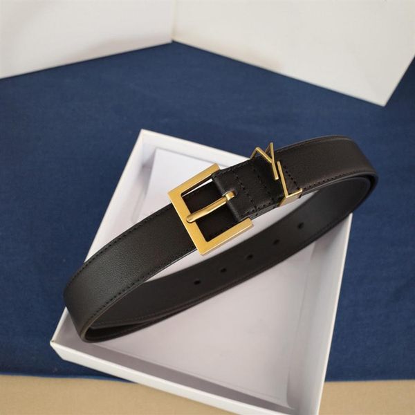 

belt for woman fashion gold needle buckle man womens belts genuine cowhide 2 color with gift box192w, Black;brown
