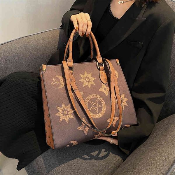 

bag autumn and winter fashion printed handbag versatile foreign style one shoulder extra large bag purses outlet online