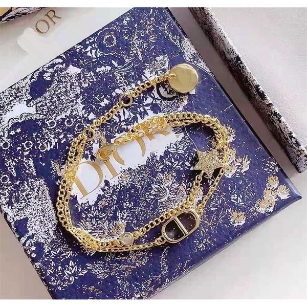 

75% off clearance jewelrys letter five pointed star bracelet rhinestone necklace layer, Silver