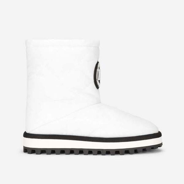 

fashion designer boots diamond shoes ladies winter wool integrated snow eiderdown ankle boot with box, Black