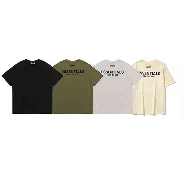 

men's t-shirts ss summer high street fog double line three-dimensional letter short sleeve t-shirt couple hip hop half sleeve tee w2wc, White;black