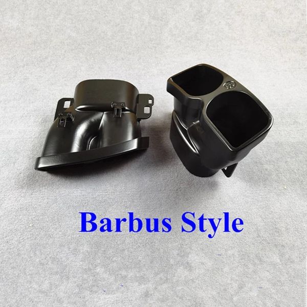 

1 pair universal barbus style black stainless steel exhaust end pipe for benz muffler double outlet car rear tips