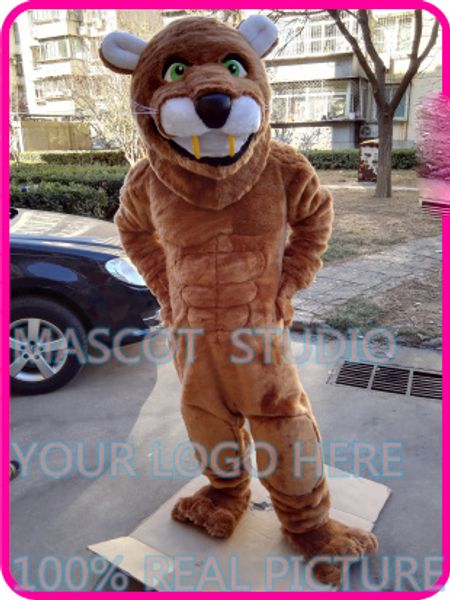 Cougar талисман Wildcat Panther Leopard Jaguar Bobcat костюм пользовательских модных костюмов аниме наборы Mascotte Fancy платье 41026