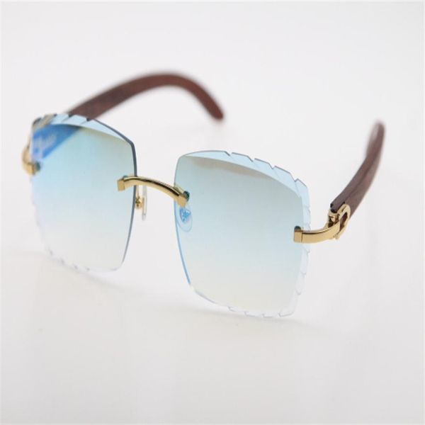 

selling rimless optical 3524012-a original wood sunglasses fashion carved lenses glass gold metal frame eyewea214k, White;black