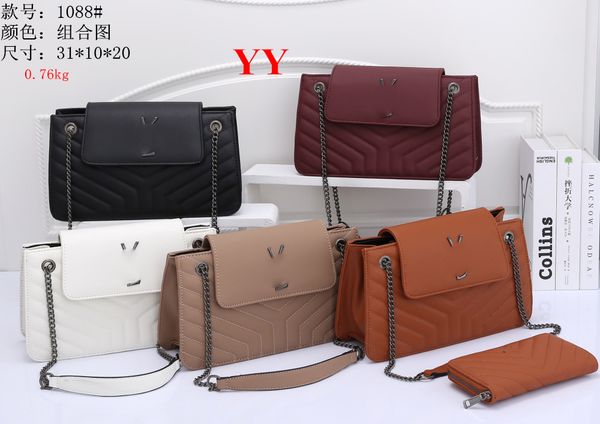 

women's designers luxury shoulder bag totes purse handbag message bags cluth brand classic crossbody pu #1088 31cm with wallet jytfjuyk