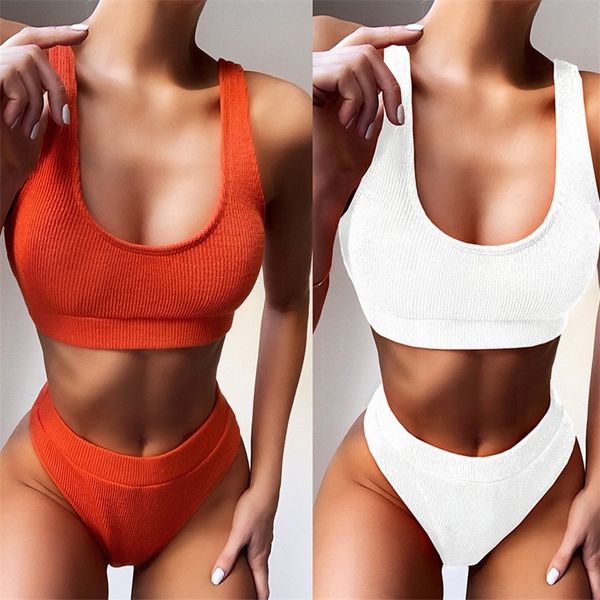 

brazilian white bikini high waisted bathing suits girls swimwear two piece swimsuit swimming suit for tankini swimsuits women t200708, White;black