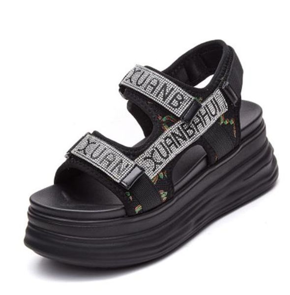 

summer sandals platform platform shoes outing beach sandals, Black
