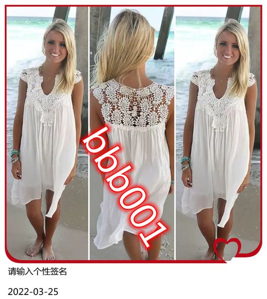 

boho style women lace dress summer loose casual beach mini swing dresses chiffon bikini cover up womens clothing, Black;gray