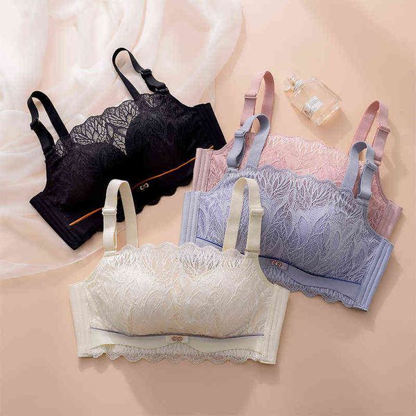 Top a tubo traspirante morbido e confortevole Top sexy in pizzo senza anello in acciaio Reggiseno da donna Raccogliere intimo anti-cascamento Nuovo petto avvolgente L220726