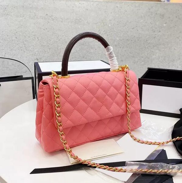 

sw womens classic caviar leather quilted co handld tote bags gold melatl hardware matelasse chain crossbody shoulder luxury designer outdoor