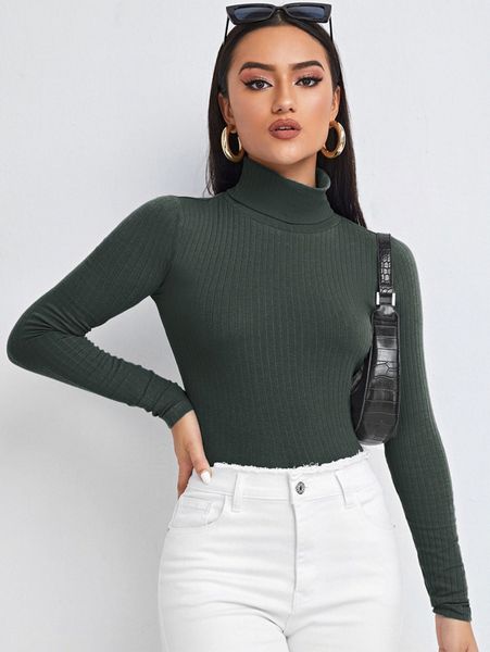 

rolled neck form fitted tee d2gz#, White