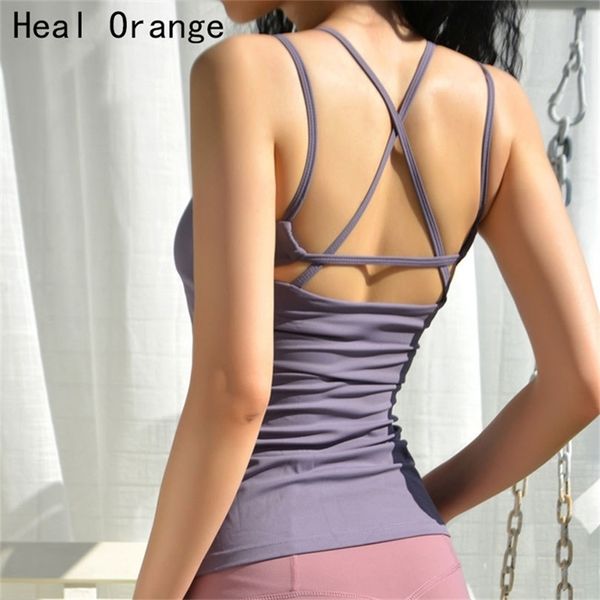 

beauty back women's energy yoga shirts sports bra with pad fitness gym active workout shirt dry fit compression sports run t200401, White