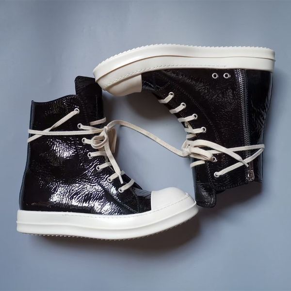 

high real picture exclusive luxury trainer genuine leather boots designer luxury quality shoes, Black